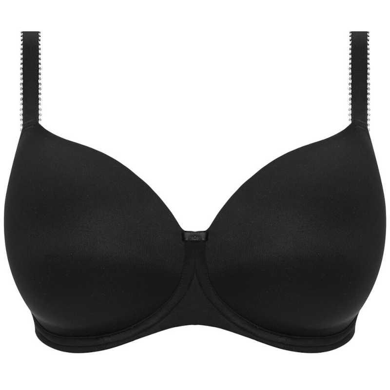 smoothing women's moulded t-shirt bra, 36dd, black