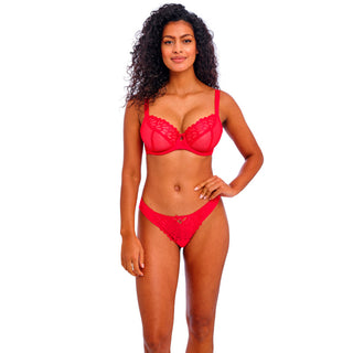 Freya-Lingerie-Loveland-Chilli-Red-Plunge-Bra-AA4010002BOC-Brazilian-Brief-AA401071BOC