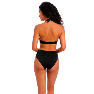 Freya-Swimwear-Jewel-Cove-Plain-Black-Halter-Bikini-Top-AS7232PLK-High-Waist-Brief-AS7236PLK-Back