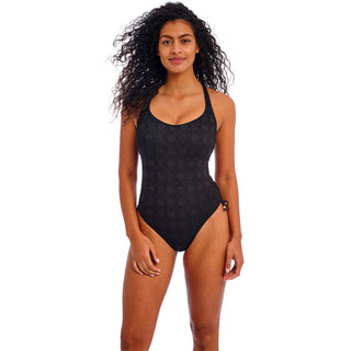 Freya-Swimwear-Nomad-Nights-One-Piece-Swimsuit-Racerback-Black-AS205442BLK-Front