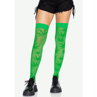 Leg-Avenue-Marijuana-Leaf-Thigh-Highs-Green-6642