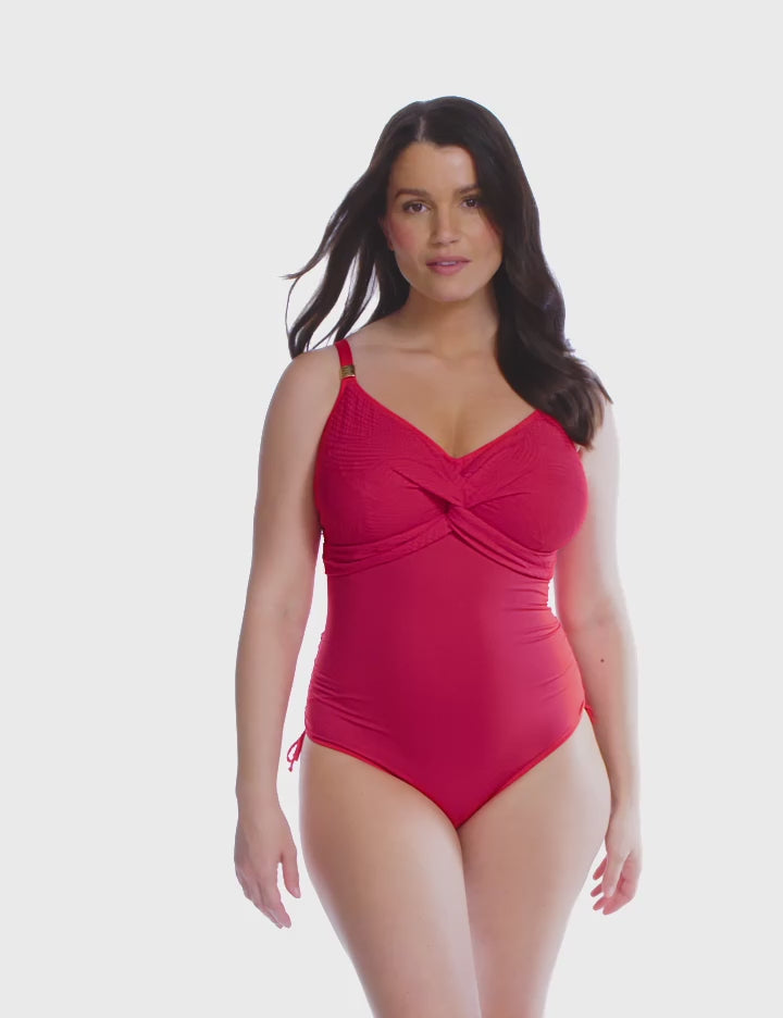 Fantasie-Swim-Ottawa-Red-Twist-Front-One-Piece-Swimsuit-FS6360ADI-Video