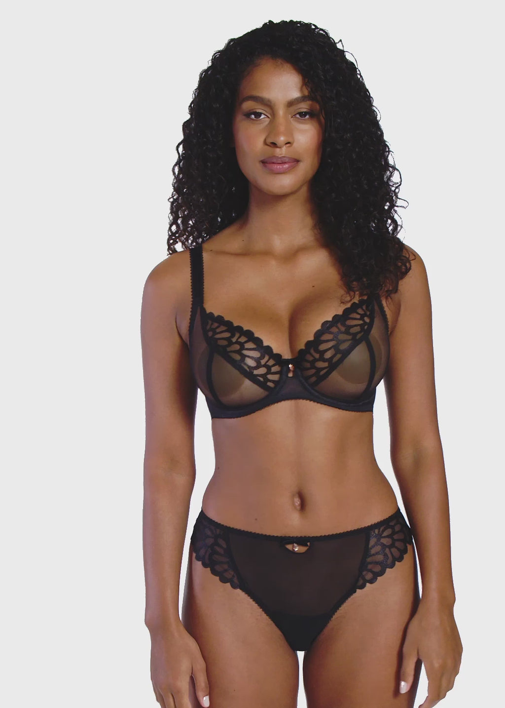 Freya-Lingerie-Loveland-Bombshell-Black-Plunge-Bra-AA4010002BOK-Brief-AA401067BOK-Video