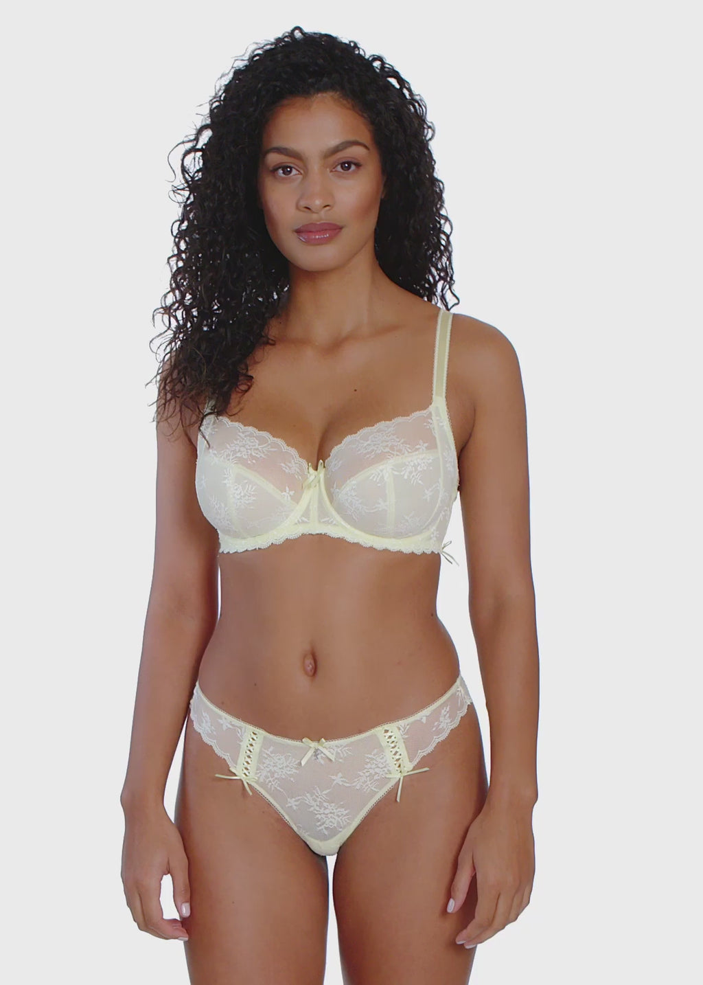 Freya-Lingerie-Offbeat-Decadance-Side-Support-Bra-Key-Lime-AA402501KEE-Brazilian-Brief-AA402571KEE-Video