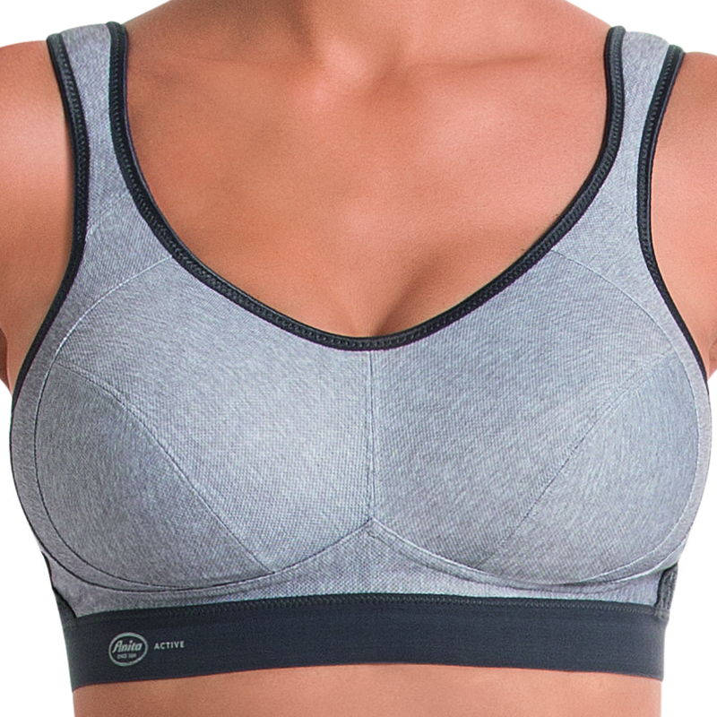 Active Maximum Support Wire Free Sports Bra Heather Grey 40D by Anita
