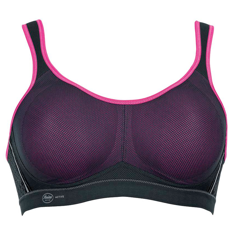 ANITA AIR CONTROL SPORTS BRA WITH PADDED CUPS - PINK/ANTHRACITE – Tops &  Bottoms
