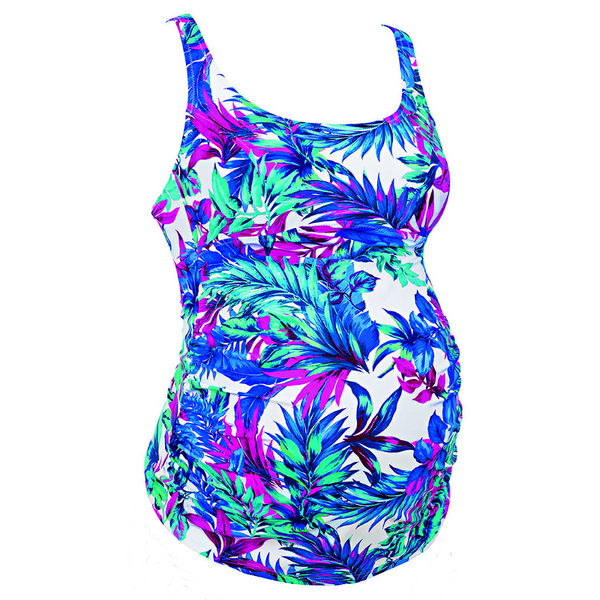 Hatutu Palm Leaf Print Maternity Tankini Swimsuit - Anita