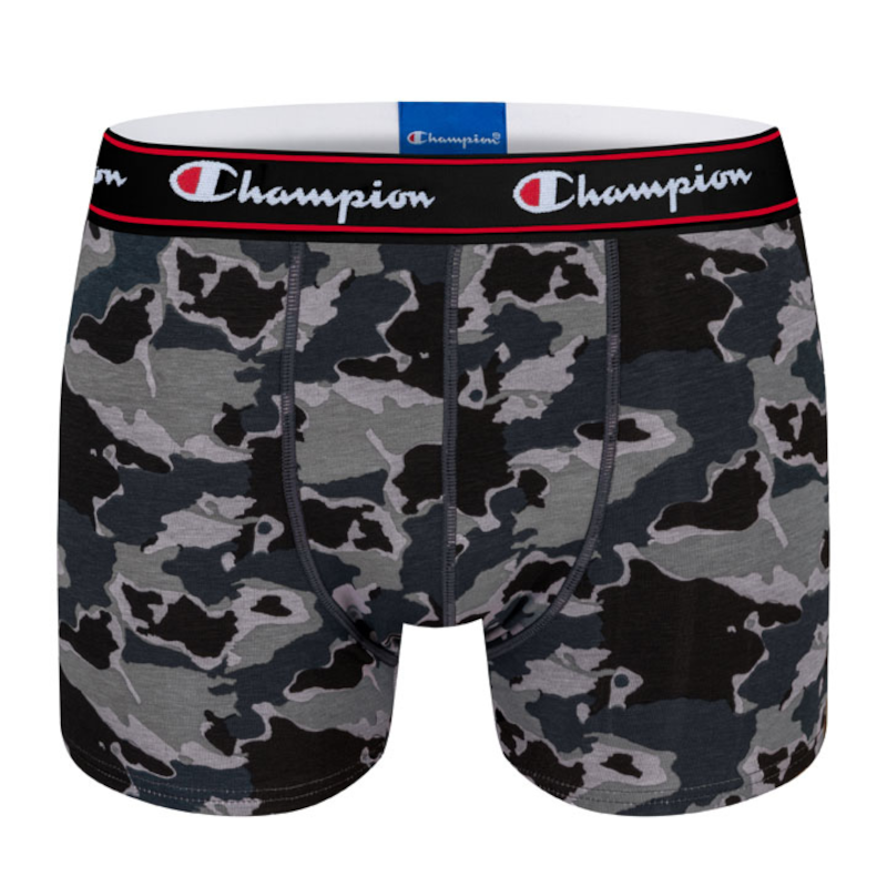 Champion Men's Rochester Boxer Brief Short Underwear Black Camo