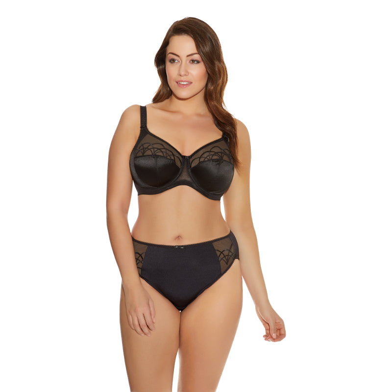 Elomi Women's Plus Size Cate Soft Cup Bra, Black, 36E at  Women's  Clothing store