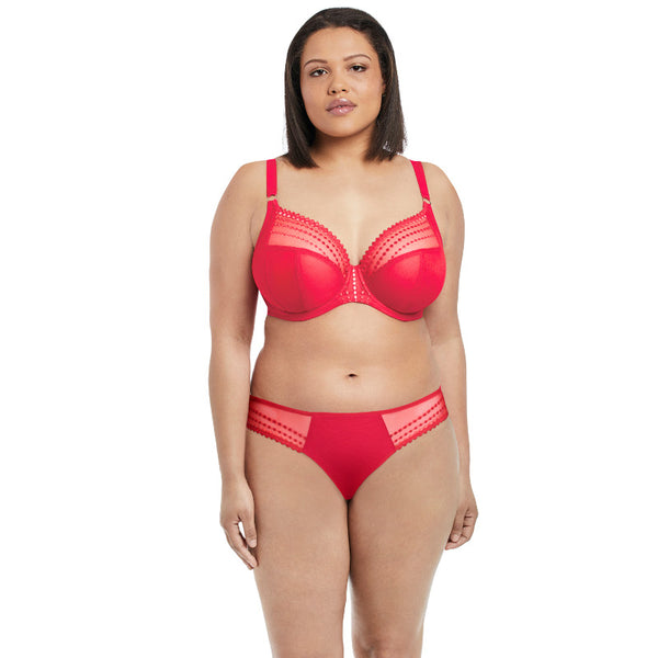 Elomi Matilda Thong Underwear Red EL8907FLE Poinsettia