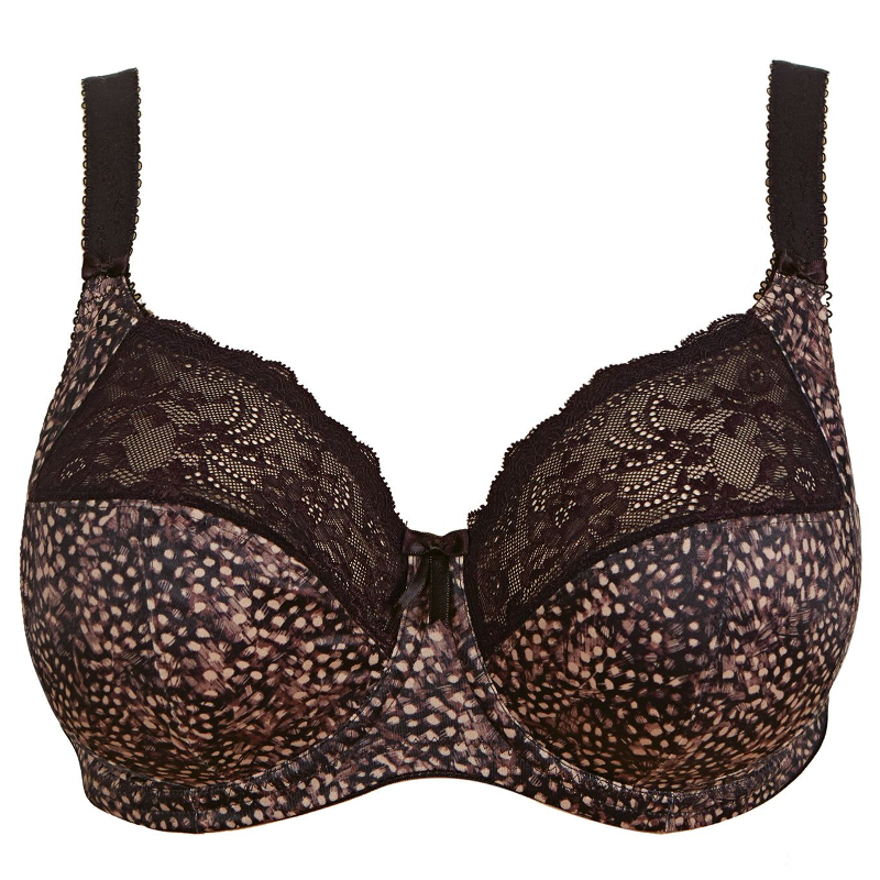 Elomi Morgan Underwire Banded Full Cup Bra in Ebony (EBY) - Busted