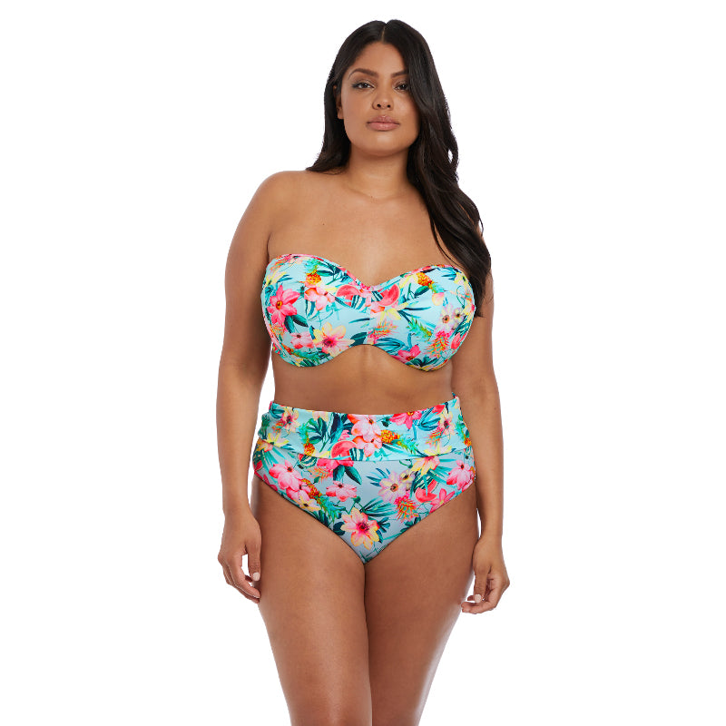 Elomi Aloha Fold Bikini Swim Brief Floral Print