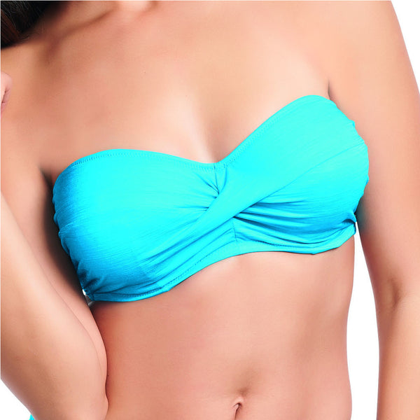 Fantasie MULTI Fiji Twist Bandeau Bikini Swim Top, US 36I, UK 36G