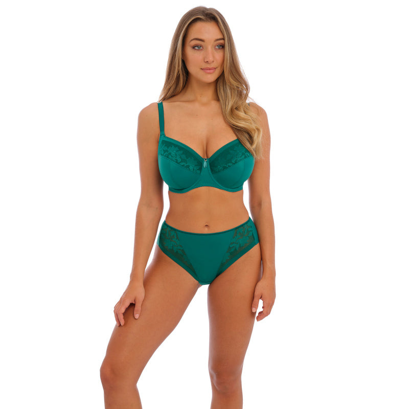 Illusion Underwired Side Support Bra - Emerald – Leia Lingerie