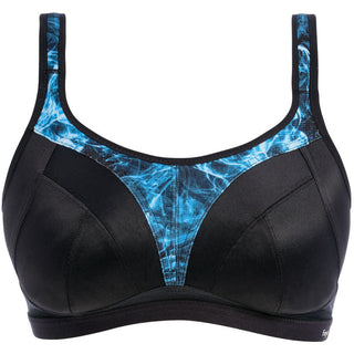 Active Shaped Push Up Support Sports Bra Black/Neon 32A by Shock