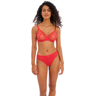 Freya-Lingerie-Snapshot-Plunge-Bra-Chilli-Red-AA400921CRD-Thong-AA400970CRD