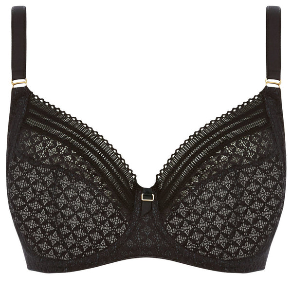 Freya Viva Lace Side Support Bra Black Noir