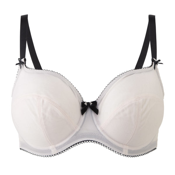 White Bra With Black Trim