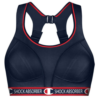 Shock Absorber Women's Ultimate Run Sports Bra, Black/Silver, 34F