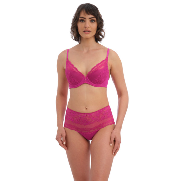Buy Bright Pink Push Up Pad Plunge Lace Bra from Next Belgium
